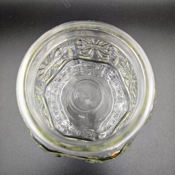 Vintage LE Smith Clear Glass Canister Atterbury Scroll Candy Cookie Jar Read - Picture 3 of 14